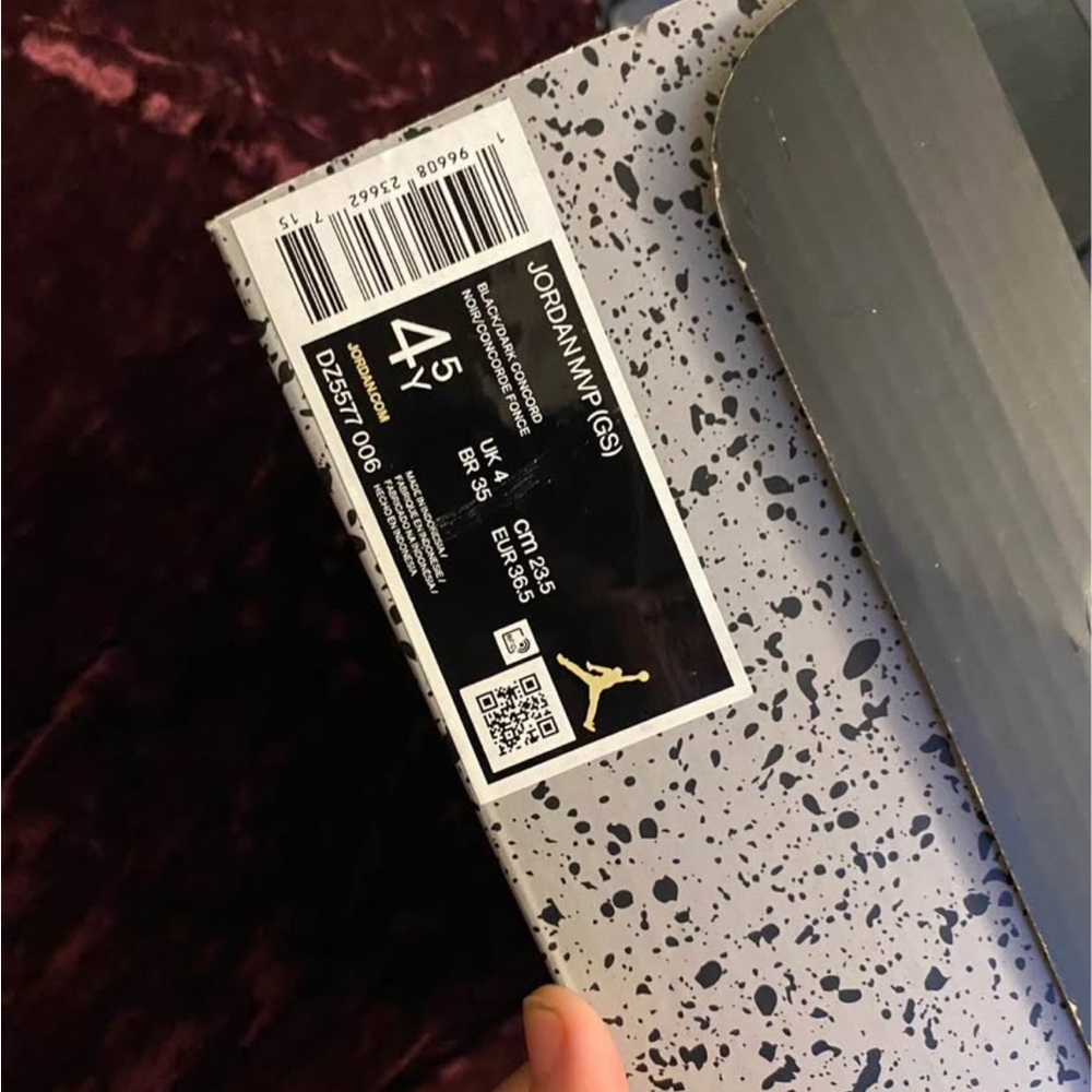Jordan Speckled Shoe Box in Black and Gray